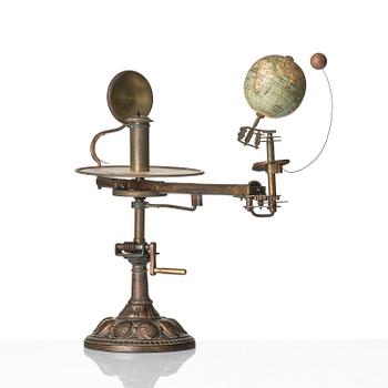 A German tellurium and lunarium by Ernst Schotte & Co. of Berlin (fl. 1855-1900), late 19th century.