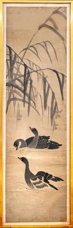 A painting of ducks by anonymous Chinese artist, 19th/20th Century.