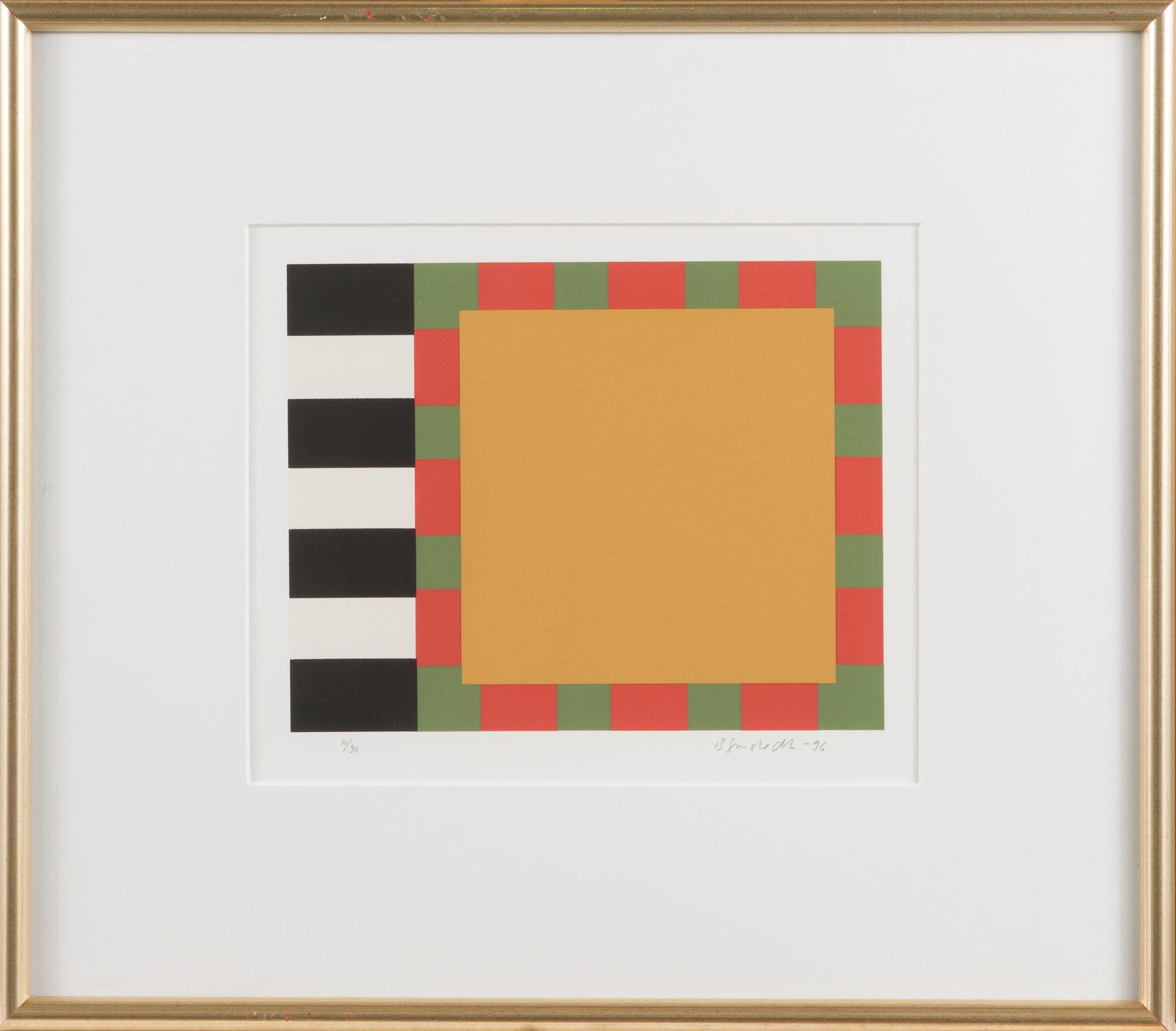 JUHANA BLOMSTEDT, serigrafi, signerad och daterad-96. Märkt 11/90.