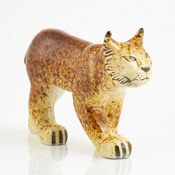 Lisa Larson, a figurine of a lynx, for Nordiska Kompaniet in collaboration with WWF, Gustavsberg.