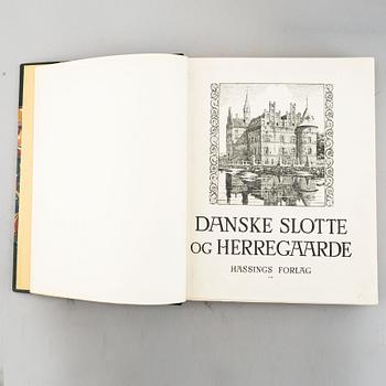 Books, Denmark, 4+ 3 volumes, Danske slotte og herregaarde, vol. I-IV and  Danska Herrgaarde ved 1920, vol. 1-III.