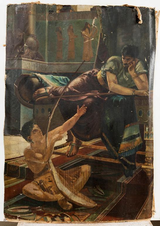 Julius Kronberg, copy after, "David and Saul".