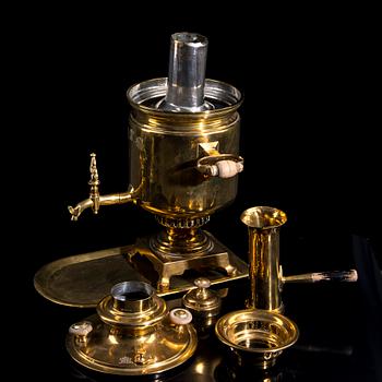 SAMOVAR, mässing, Bröderna Petrov, Tula Ryssland 1850.