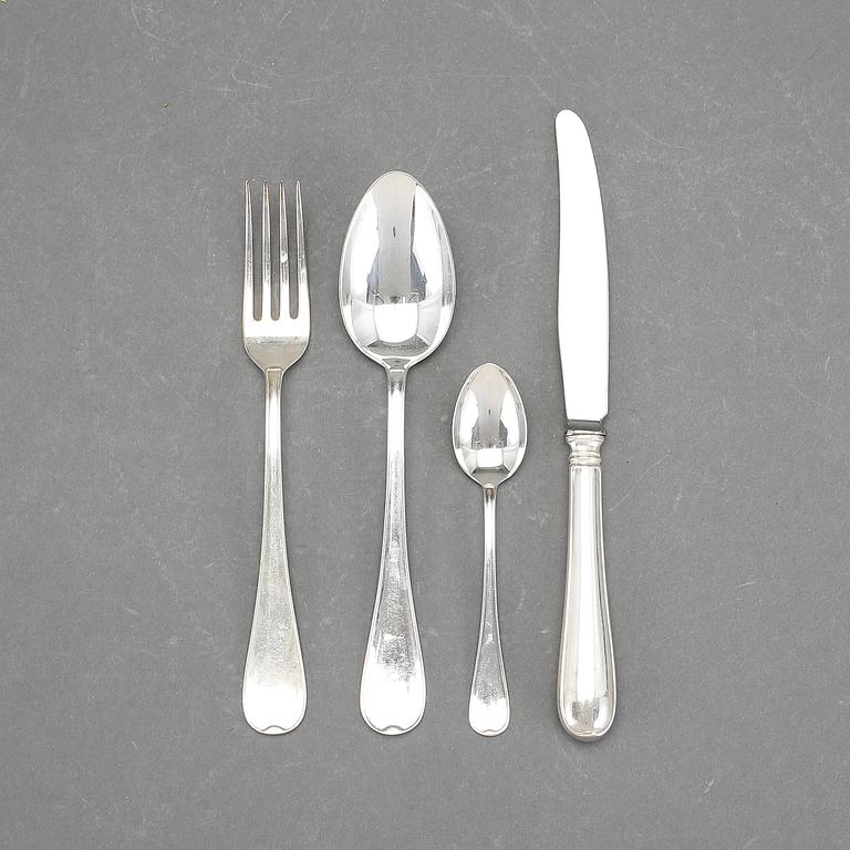 BESTICKSERVIS, 32 delar silver, GAB, Eskilstuna, 1983. Tot vikt 1116 gram.