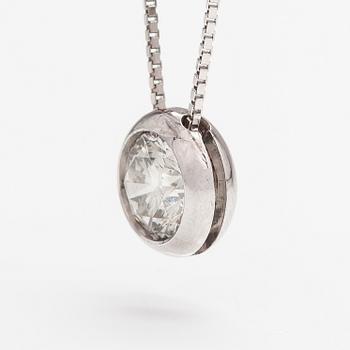 Halsband, 18K vitguld, diamant ca 0.62 ct.