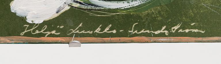 Heljä Liukko-Sundström, A signed ceramic painting, 23x18.5 cm.