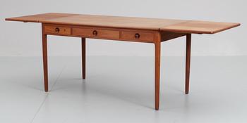A Hans J Wegner  teak desk by Andreas Tuck, Denmark 1950's.