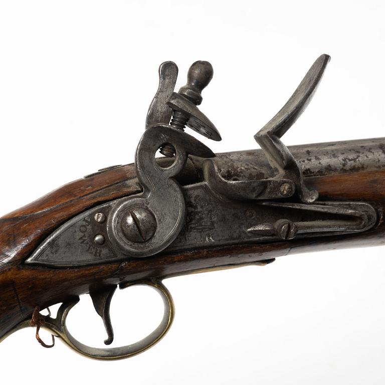 Flinlåspistol, brittisk, 1800-talets början,.