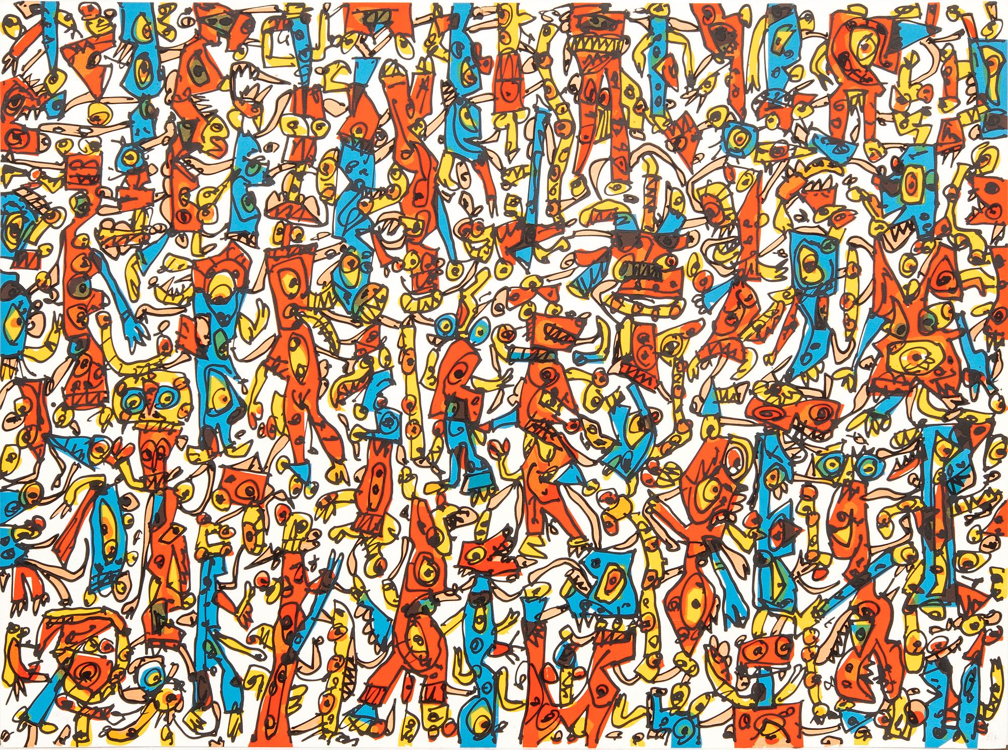 Antonio Saura, lithograph signed and numbered 24/125.