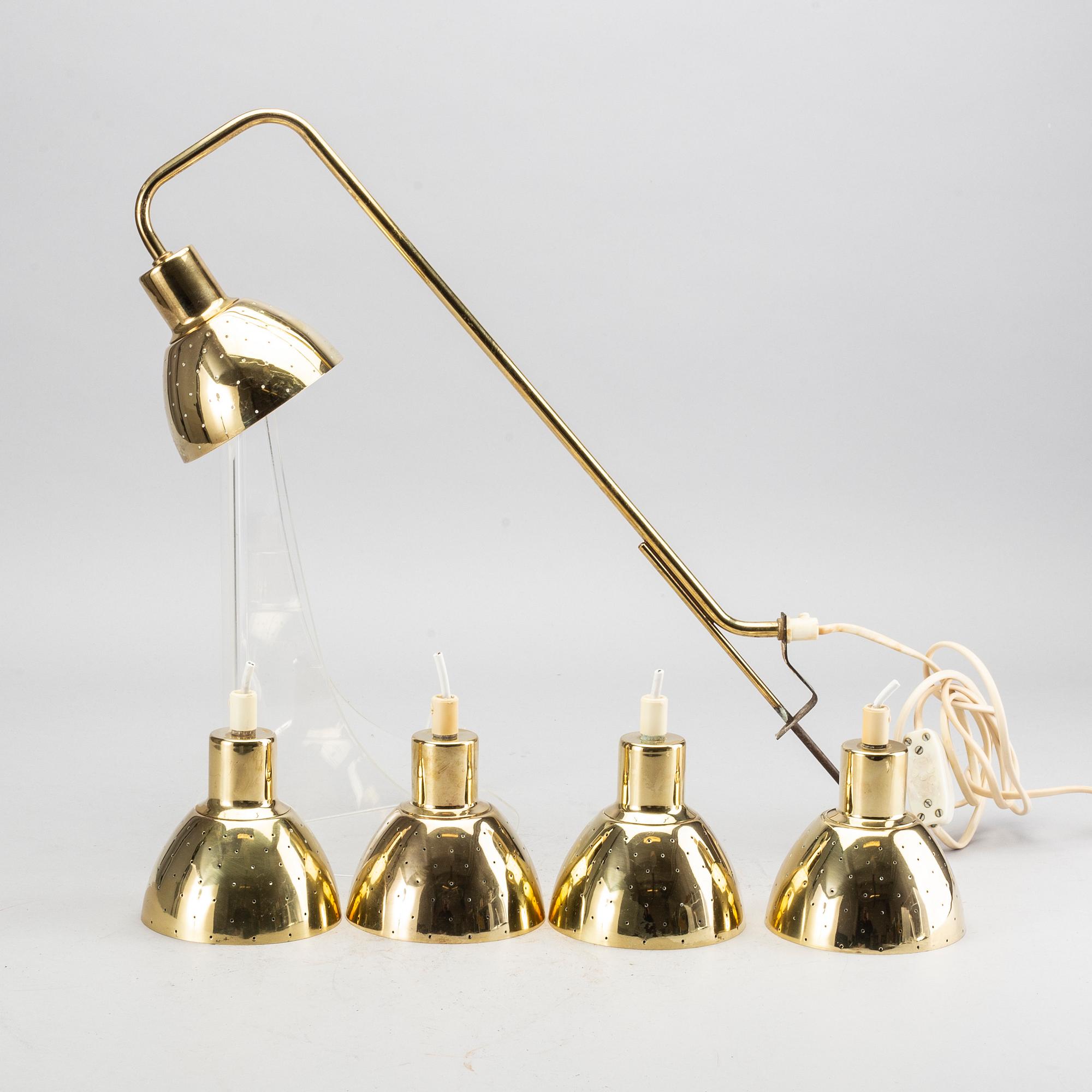 HANS AGNE JAKOBSSON, blomlampor 4 + 1 st Markaryd, 1960/70-tal.