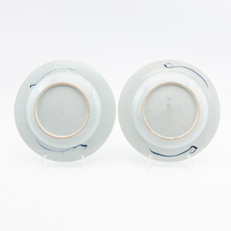 Plates, a pair, porcelain, Qianlong (1736-95), China.