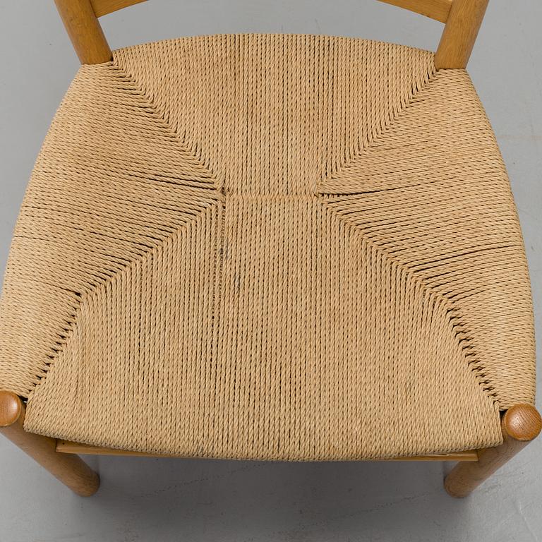 KAARE KLINT, chairs, a pair, "Kirkestolen", Gemla, Diö. Signed with label. Probably 1960s / 70s.