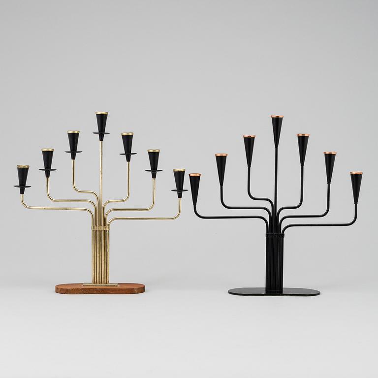 GUNNAR ANDER, two candelabra from Ystad Metall.