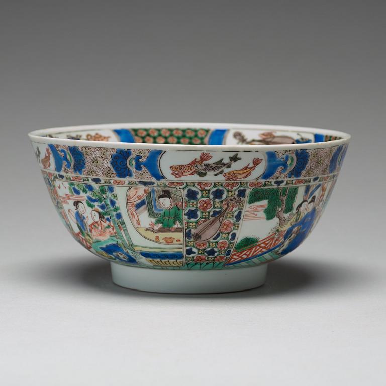 SKÅL, porslin. Qingdynastin, Kangxi (1662-1722).