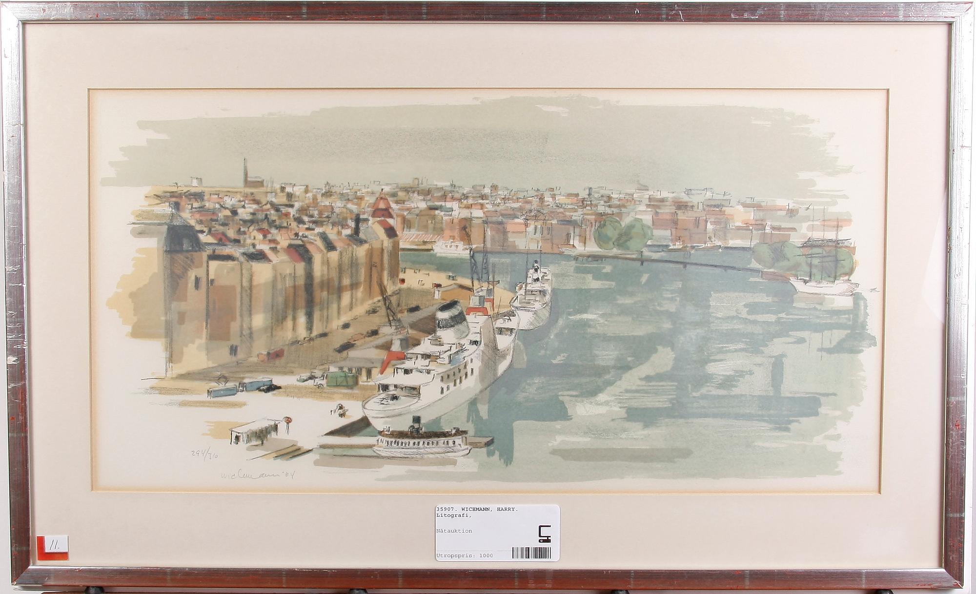WICHMANN, HARRY. Litografi, sign o dat -64.