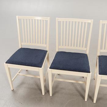 Svante Skogh, dining table plus 2 extension leaves, 4 chairs, second half of the 20th century.