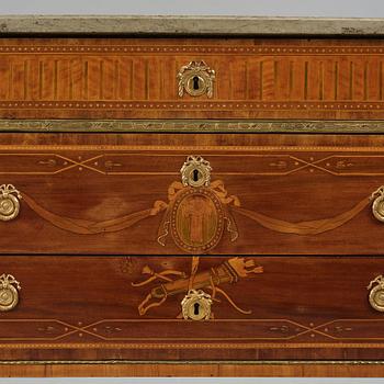 A Gustavian commode by N P Stenström (master in Stockholm 1781-1790), late 18th century, not signed.