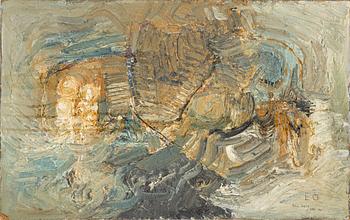 Eje Öberg, oil on panel. Signed and dated 26/5 1961.