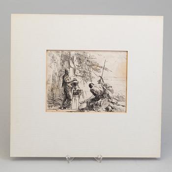GIOVANNI DOMENICO TIEPOLO, etching, 18th century.