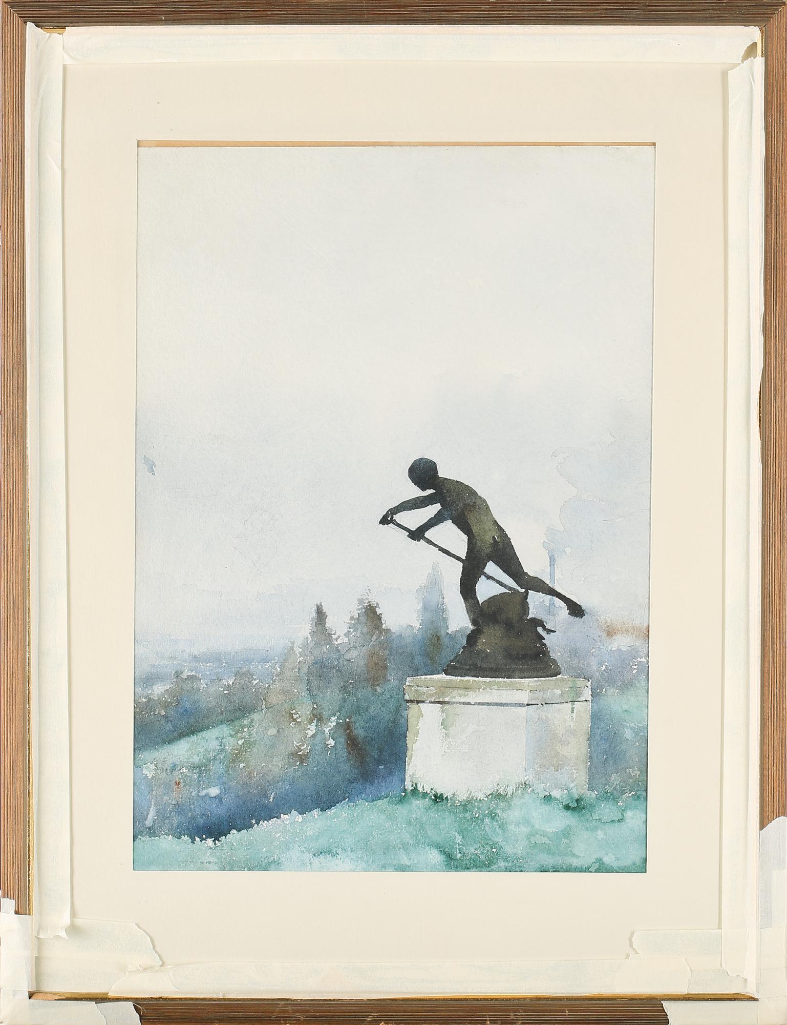 CHARLOTTA WILHELMINA LEWENHAUPT, akvarell, osignerad, intyg a tergo.