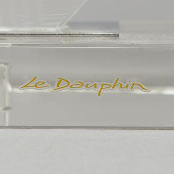 A pair of glass table lamps from Le Dauphin, France, 20th century.