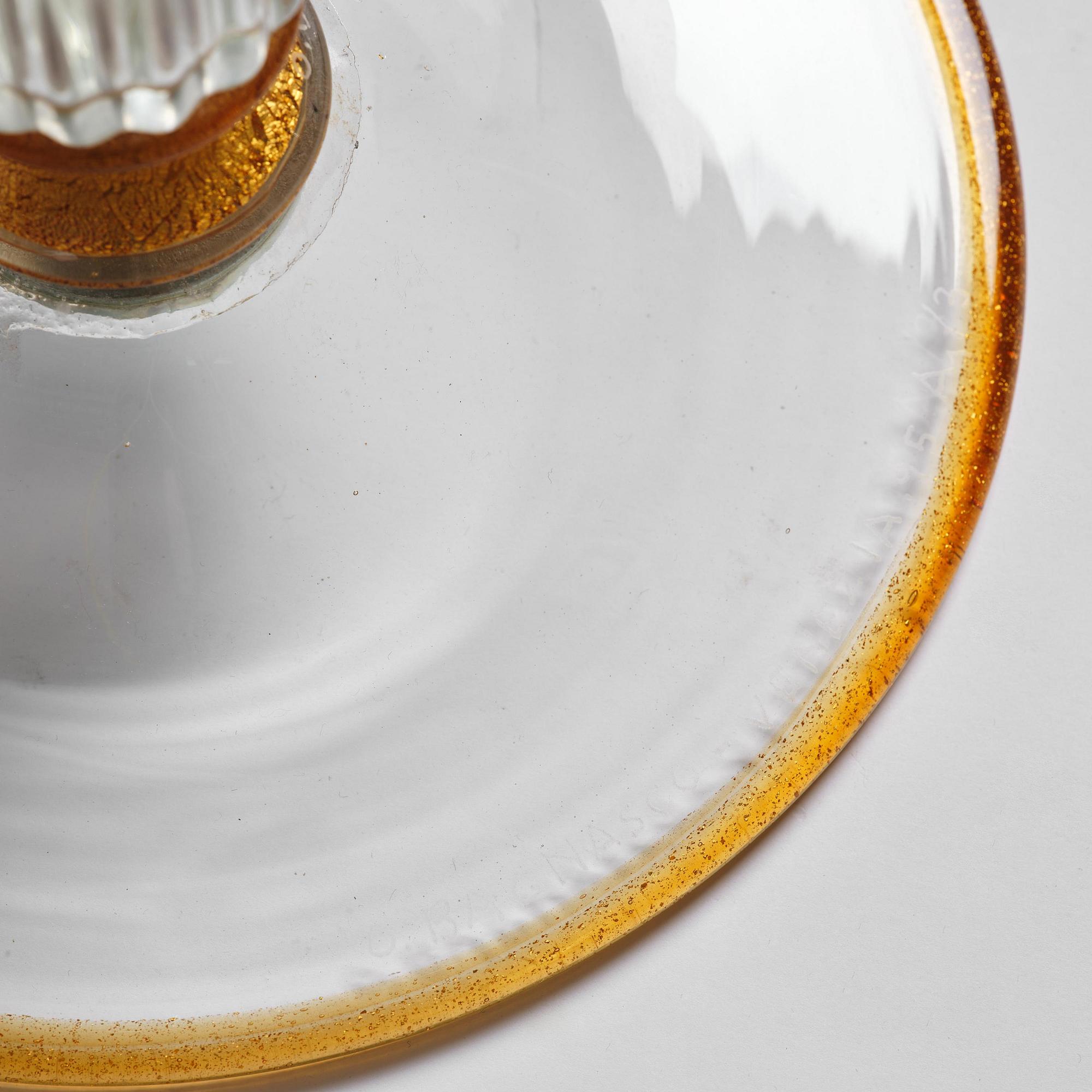 A glass side table, glass, Murano, Italy, 1995.