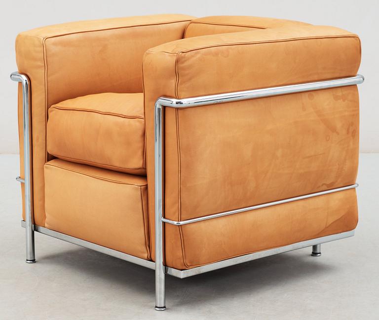 LE CORBUSIER, PIERRE JEANNERET & CHARLOTTE PERRIAND, fåtölj, "LC-2", Cassina, Italien.