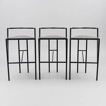 JOUKO JÄRVISALO, a set of three 'Soda' bar chairs by Inno Interior. 1988.