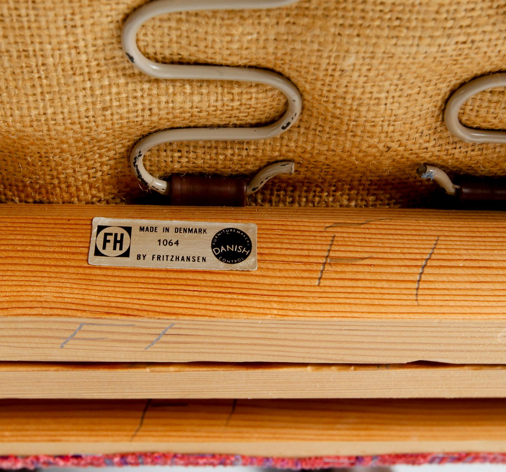 SOFFA samt 2 FÅTÖLJER, Fritz Hansen, Danmark, 1960-tal.