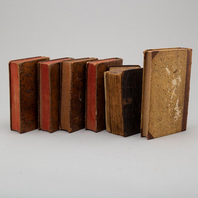 SIX 18TH CENTURY BOOKS.