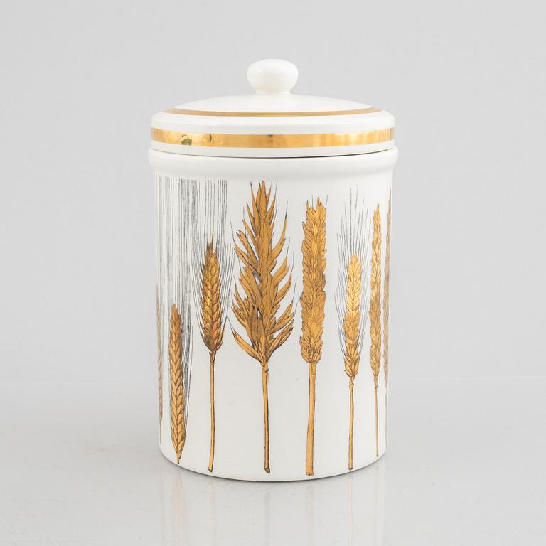 Piero Fornasetti, an earthenware covered jar, Milano, Italy.