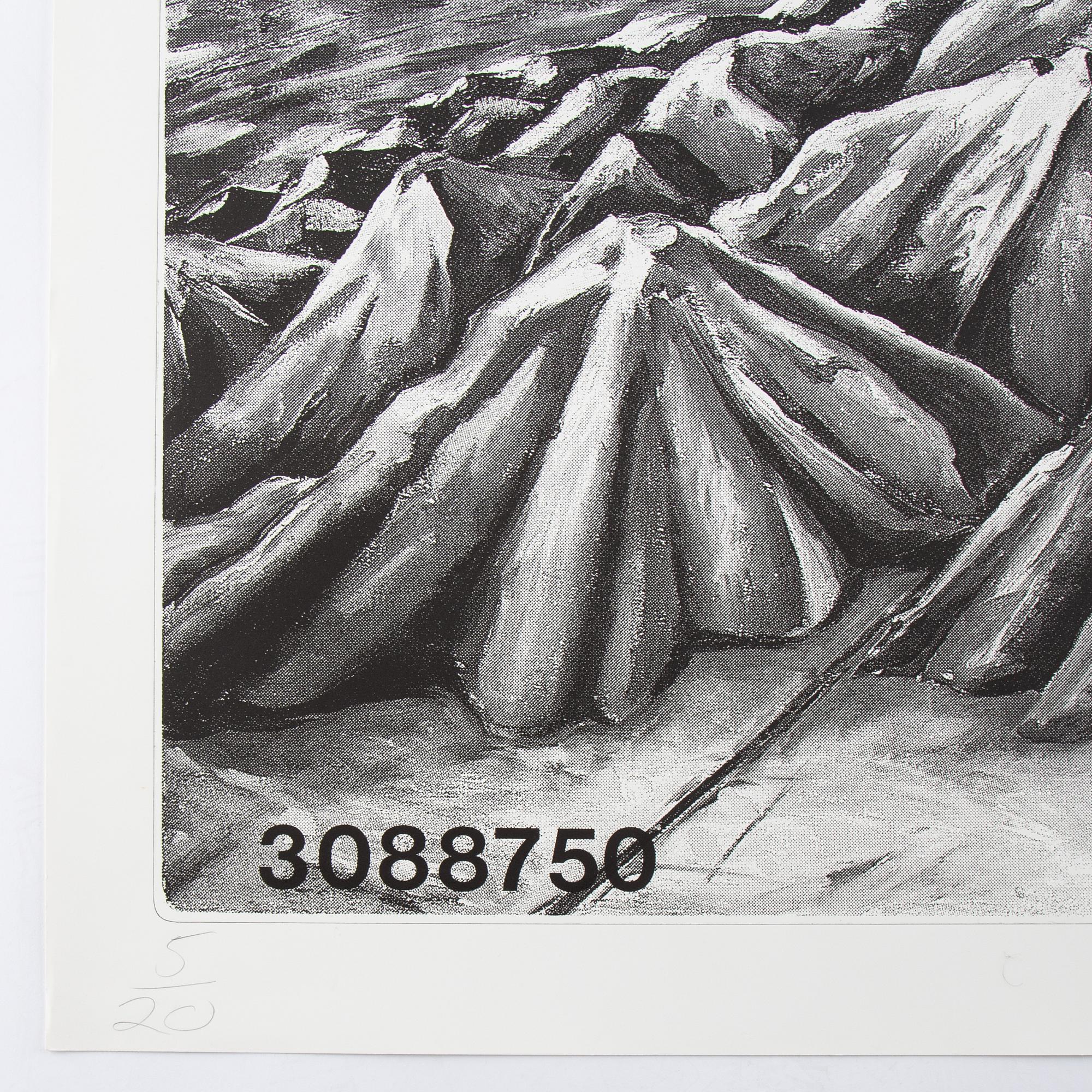 Jonathan Borofsky, färglitografi, signerad och numrerad 5/20.