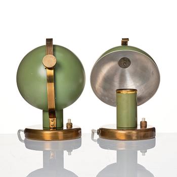 Erik Tidstrand, a pair of table lamps, modell "29379", Nordiska Kompaniet 1930s.