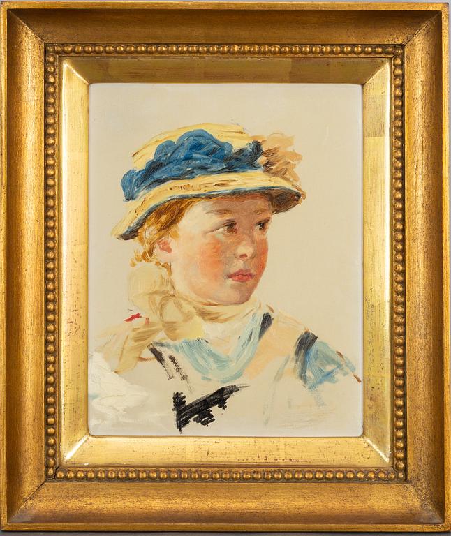 GUSTAF CEDERSTRÖM, olja på pannå, ej signerad.