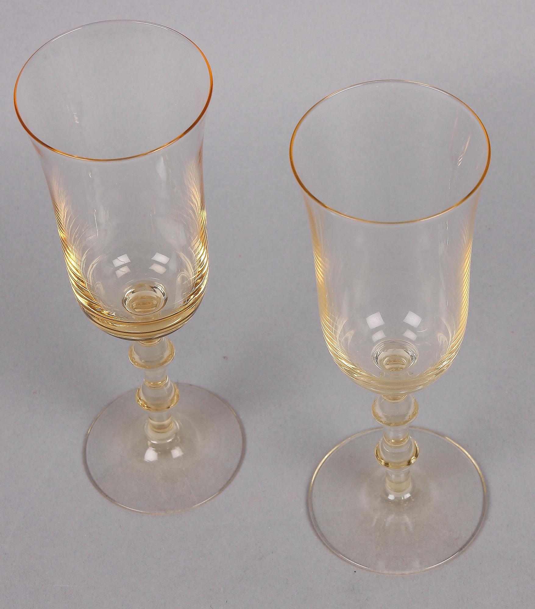 CHAMPAGNEGLAS, 12 st, "Salut", Simon Gate, Orrefors.