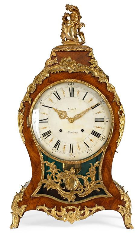 A Swedish Rococo bracket clock by P. Ernst.