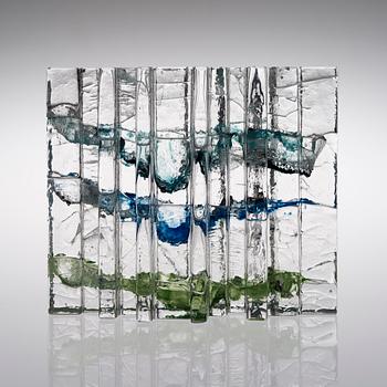 HELENA TYNELL, GLASS SCULPTURE. Forest. Signed Helena Tynell Riihimäen Lasi. Late 1900s.