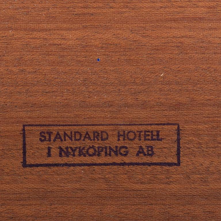 KERSTIN HÖRLIN-HOLMQUIST,  pair of mahogany bedside tables from Nordiska Kompaniet.