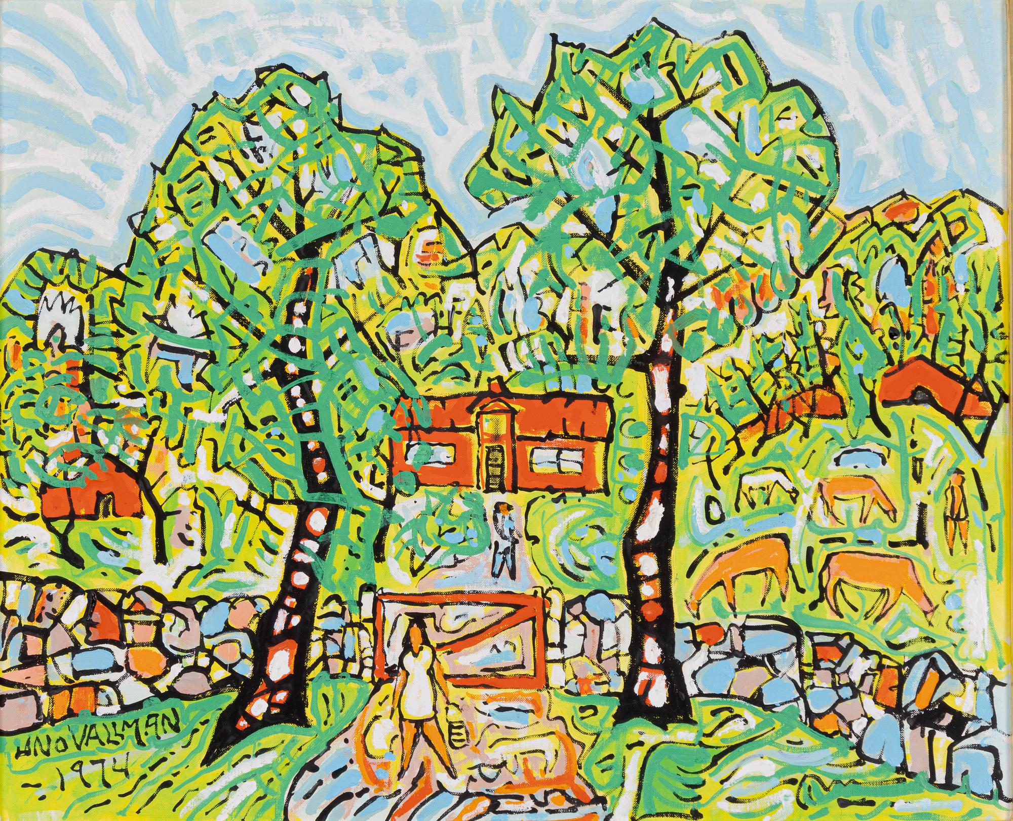 Uno Vallman, Vid gården.