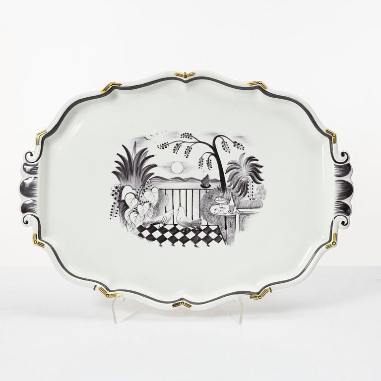 Arthur Percy, a tray, Gefle.
