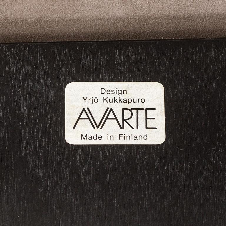YRJÖ KUKKAPURO, six 'Fysio' chairs from Avarte, Finland, late 20th Century.