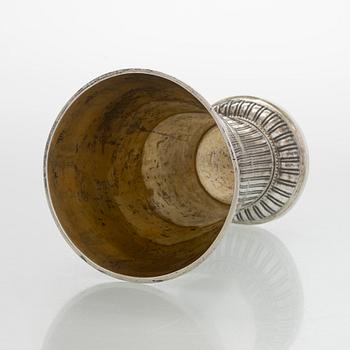 A parcel-gilt silver cup, maker's mark of Gustaf Stafhell the Elder, Stockholm 1743.