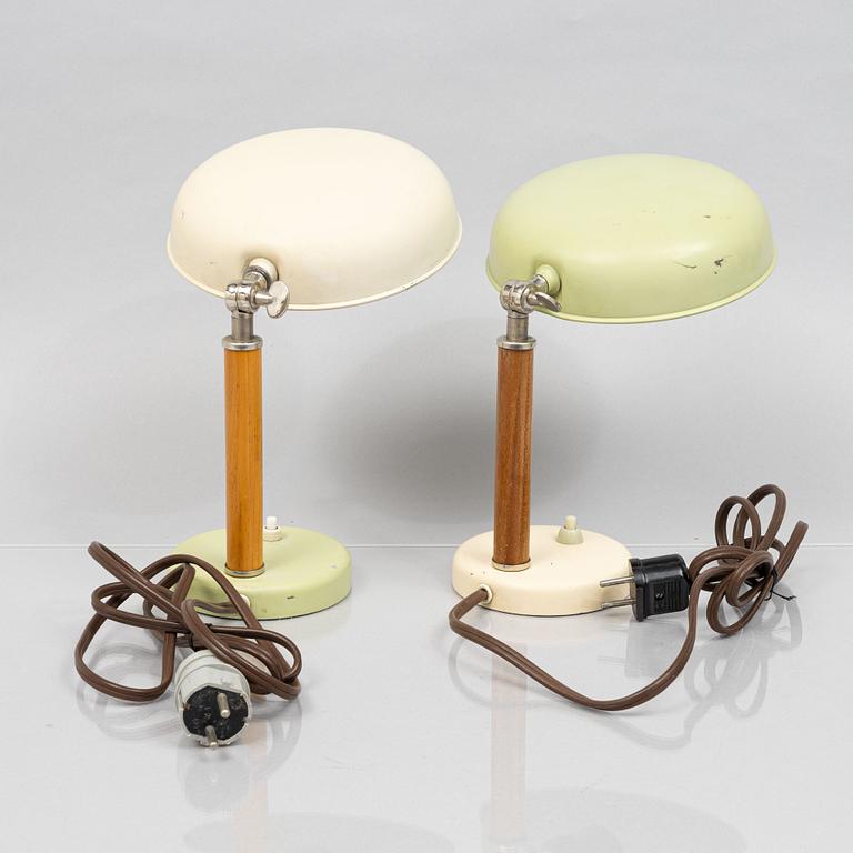 A matched pair of table/wall lamps, Sweden, 1930s.