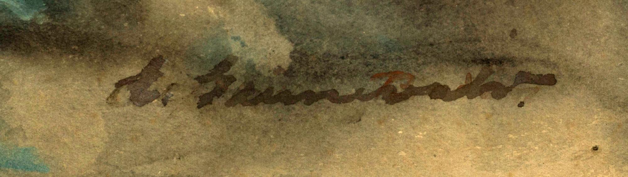 ELSA GRÜNEWALD, a signed watercolor.