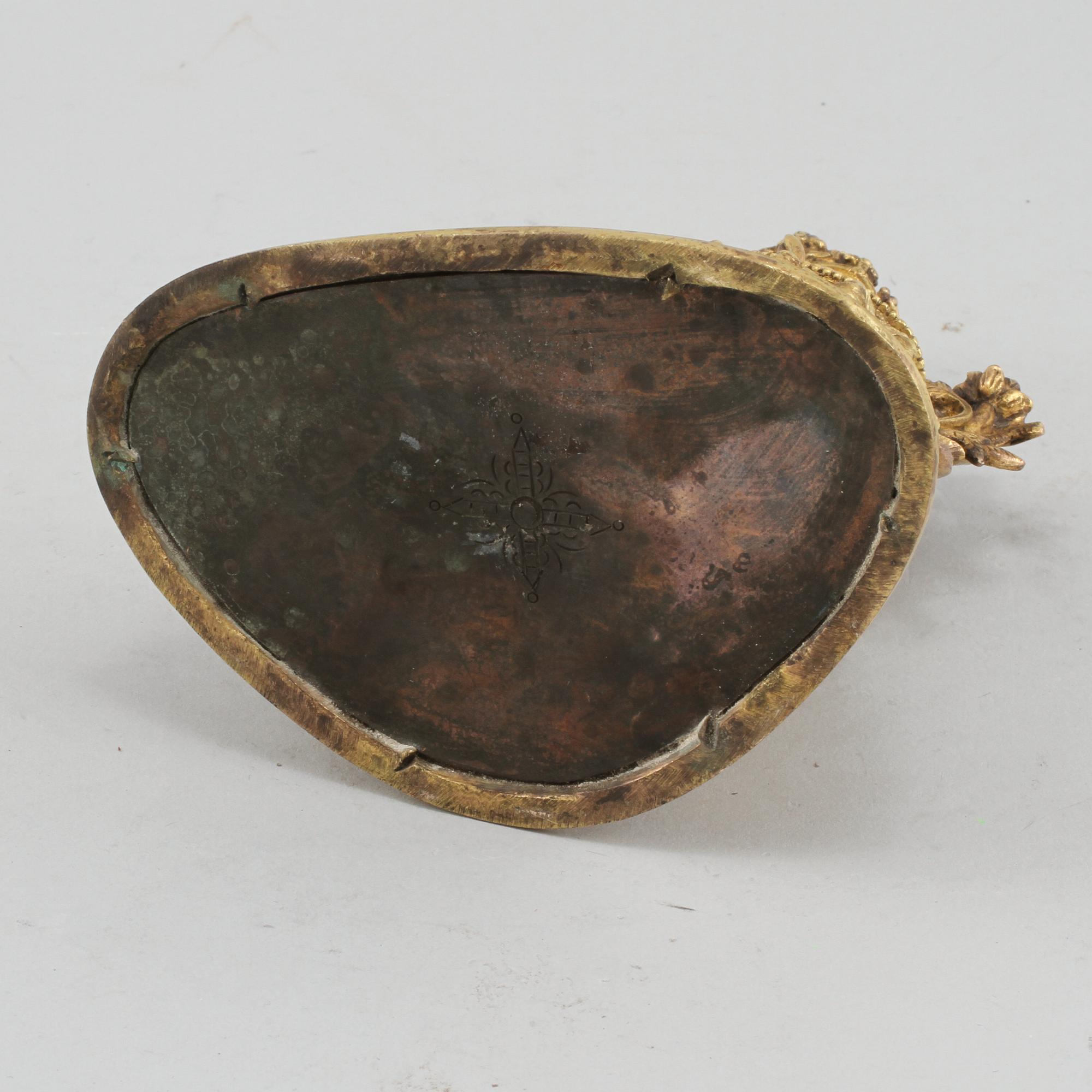 FIGURIN, förgylld brons, orientalisk, 1800/1900.