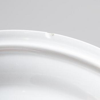 A porcelain cup, plate and soup bowl. Arabia, Finland, mid 20th century.