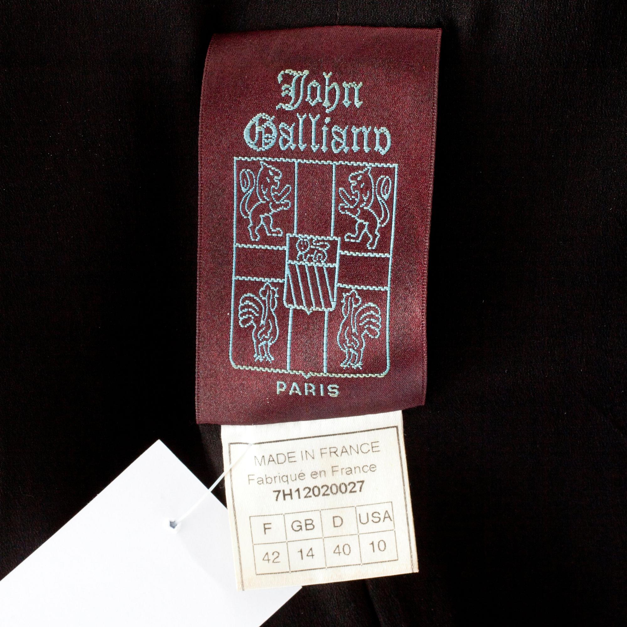 JOHN GALLIANO, a three-piece suit consisting of jacket and pants from the 1980s.
