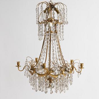 Chandelier, Gustavian style, early 20th century.