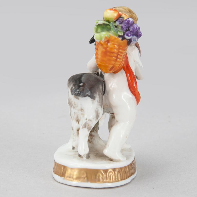 FIGURINER, 2 st, porslin, Mellaneuropa, troligen ca 1900.