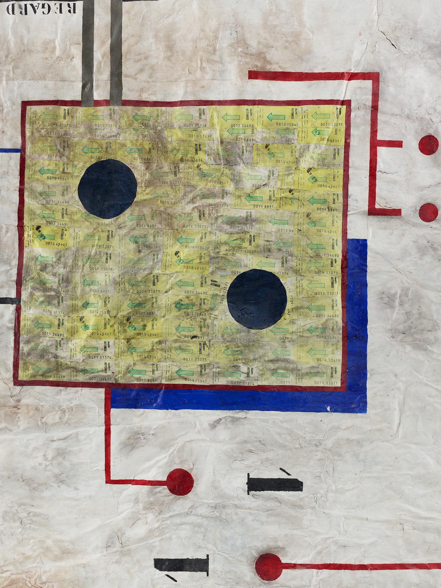 CAROUSCHKA STREIJFFERT, blandteknik och collage på kartong, signerad och daterad 98.